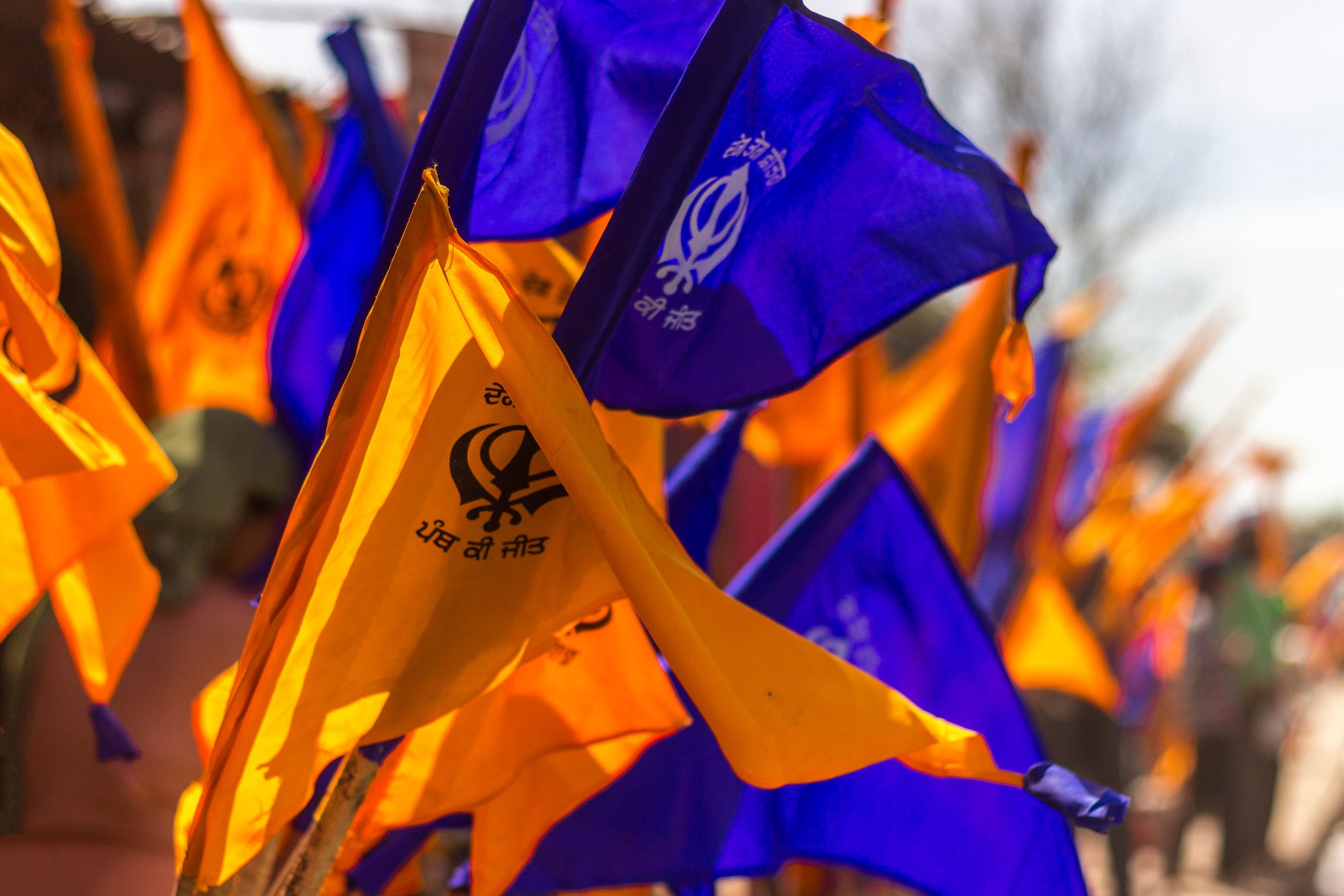 The Sikh Flag, Hola Mohalla, Anandpur Sahib, Punjab, India